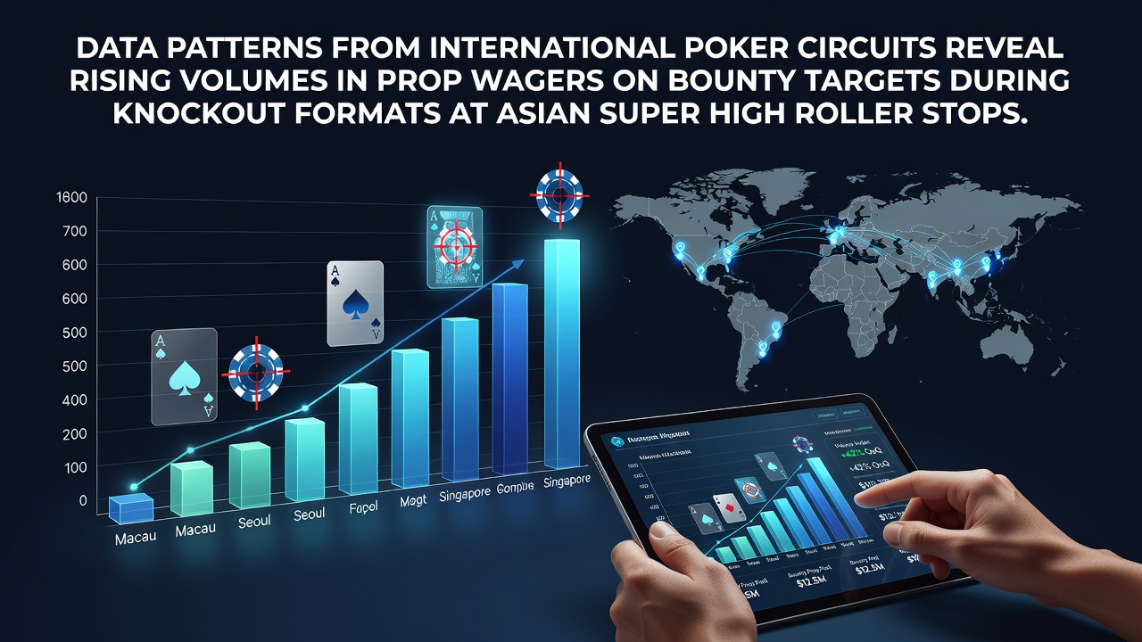 Charts displaying increasing volumes of prop wagers on bounty targets at Asian super high roller events