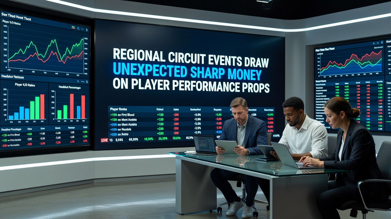 Regional circuit poker events with betting activity on player props