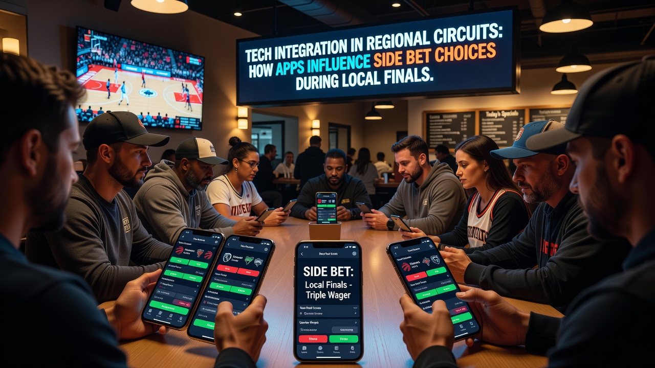 Mobile apps displaying live side bet options during a regional poker final
